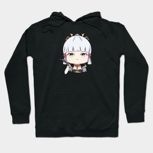 Chibi Kamisato Ayaka Genshin Impact hold a knife Hoodie